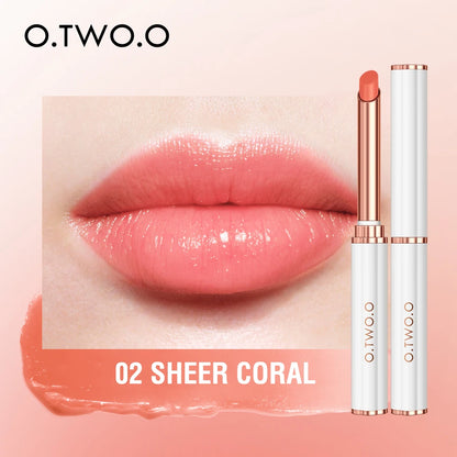 O.TWO.O Color Changing Lipstick 3-in-1 Lip Blam Transferproof Long Lasting Non-Sticky Moisturizing Glossy Shine Lip Gloss Makeup