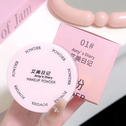 Air Setting Loose Powder Transparent White Long Lasting Matte Finish Makeup Oil Control Coverage Face Powder Cosmetics With Puff