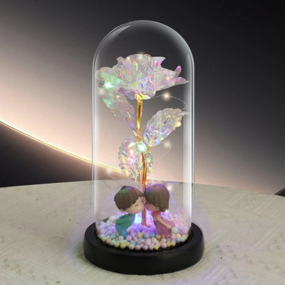 Valentine's Day LED Simulation Rose Flower Light Beautiful Realistic Looking Night Light Rose Eternal Flower Party Supplies