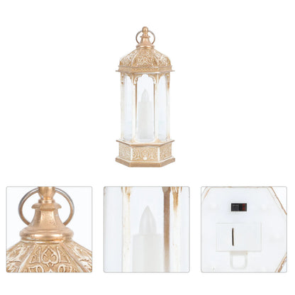 Lantern Plastic Holder Decorative Night Light for Home Office Party Christmas Decorations LED Atmosphere Lamp
