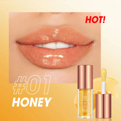 O.TWO.O Color Changing Lipstick 3-in-1 Lip Blam Transferproof Long Lasting Non-Sticky Moisturizing Glossy Shine Lip Gloss Makeup