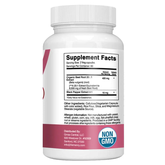 Beetroot Capsules 8000mg - Supports Heart Health, Promotes Digestive Health, and Improves Immunity
