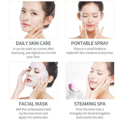 Face Care Rose Water Nourishing Skin Improve Dullness  Facial Toner Damask Hydrosol Korean Skincare Products 100ml