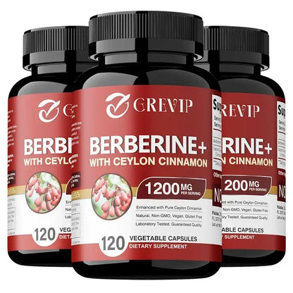 Berberine with Ceylon Cinnamon Capsules - Supports Heart Health, Gastrointestinal Health, Digestion Support, Immune Support