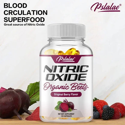 Nitric Oxide Supplement Beetroot Powder Capsules – Non-GMO and Gluten-Free Supplement