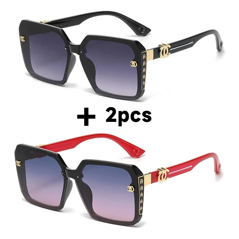 Fashion Oversized Sunglasses Women UV400 Sun Glasses Vintage Square Eyewear Brand Designer Oculos