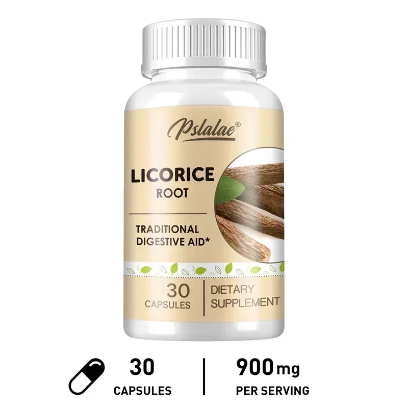 Licorice Root Capsules - Relieves Occasional Heartburn and Indigestion, Soothes An Upset Stomach, Improves Digestion, Non-GMO