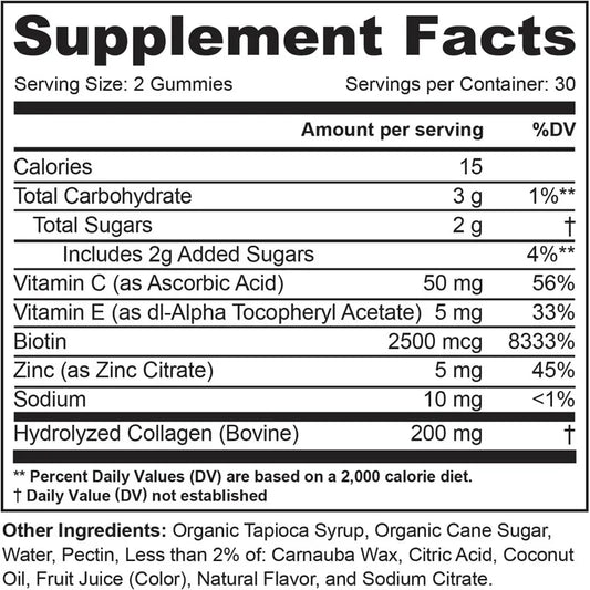 Super collagen gummies, gluten free, kosher and halal, non GMO, type I and III skin, joint and intestinal support, 60 gummies