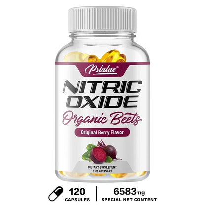 Nitric Oxide Supplement Beetroot Powder Capsules – Non-GMO and Gluten-Free Supplement