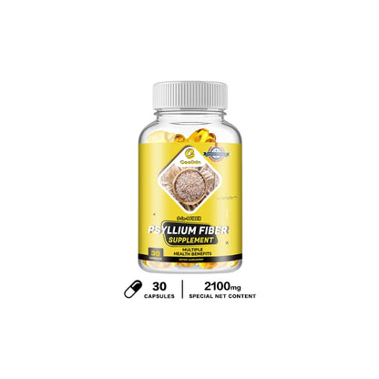 Psyllium Fiber Capsules - Organic Fiber Supplement - Supports Healthy Digestive System, Colon Cleansing