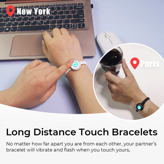Totwoo Smart Jewelry for Couples Bluetooth Touch Bracelets with App Control Long Distance Romantic Gift for Girlfriend