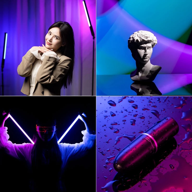 Ulanzi VL119 RGB Handheld Light Wand 2500-9000K Diammable Lightweight 50cm RGB Stick Light Rechargable Photography Lighting Vlog