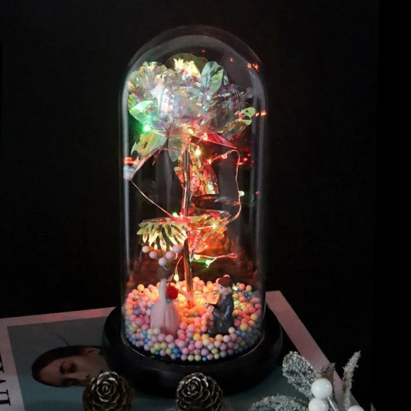 Valentine's Day LED Simulation Rose Flower Light Beautiful Realistic Looking Night Light Rose Eternal Flower Party Supplies
