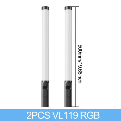 Ulanzi VL119 RGB Handheld Light Wand 2500-9000K Diammable Lightweight 50cm RGB Stick Light Rechargable Photography Lighting Vlog