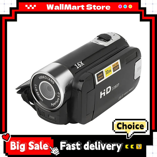 DH‑90 16X Digital Zoom 2.7 Inch Colourful Display Screen High Definition Camera Image Video Shooting Camcorder DV Camcorder