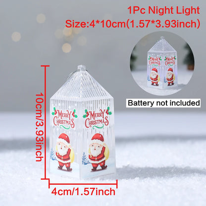 Christmas Lantern Light Merry Christmas Decorations for Home 2025 Navidad Christmas Tree Ornaments Xmas Gifts New Year 2026