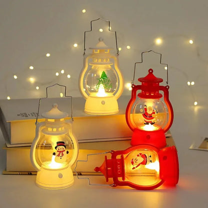 Christmas Ornaments LED Lantern Light Santa Claus Merry Christmas Decorations for Home 2024 Xmas Santa for Baby New Year Gift