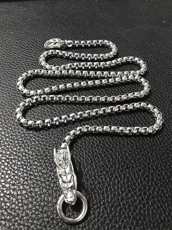 Dragon Head Pendants Bracelets EDC Self Defense Whip Titanium Steel Necklace Fashion Chain Waist Boy Gadgets For Men Cool Gifts