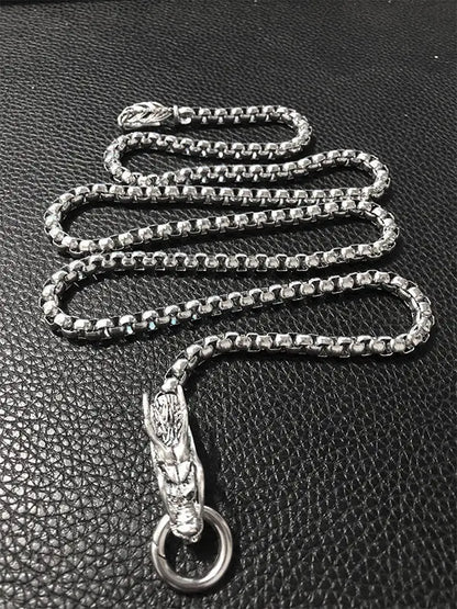 Dragon Head Pendants Bracelets EDC Self Defense Whip Titanium Steel Necklace Fashion Chain Waist Boy Gadgets For Men Cool Gifts