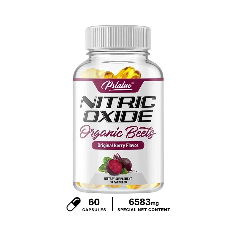 Nitric Oxide Supplement Beetroot Powder Capsules – Non-GMO and Gluten-Free Supplement