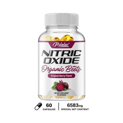 Nitric Oxide Supplement Beetroot Powder Capsules – Non-GMO and Gluten-Free Supplement