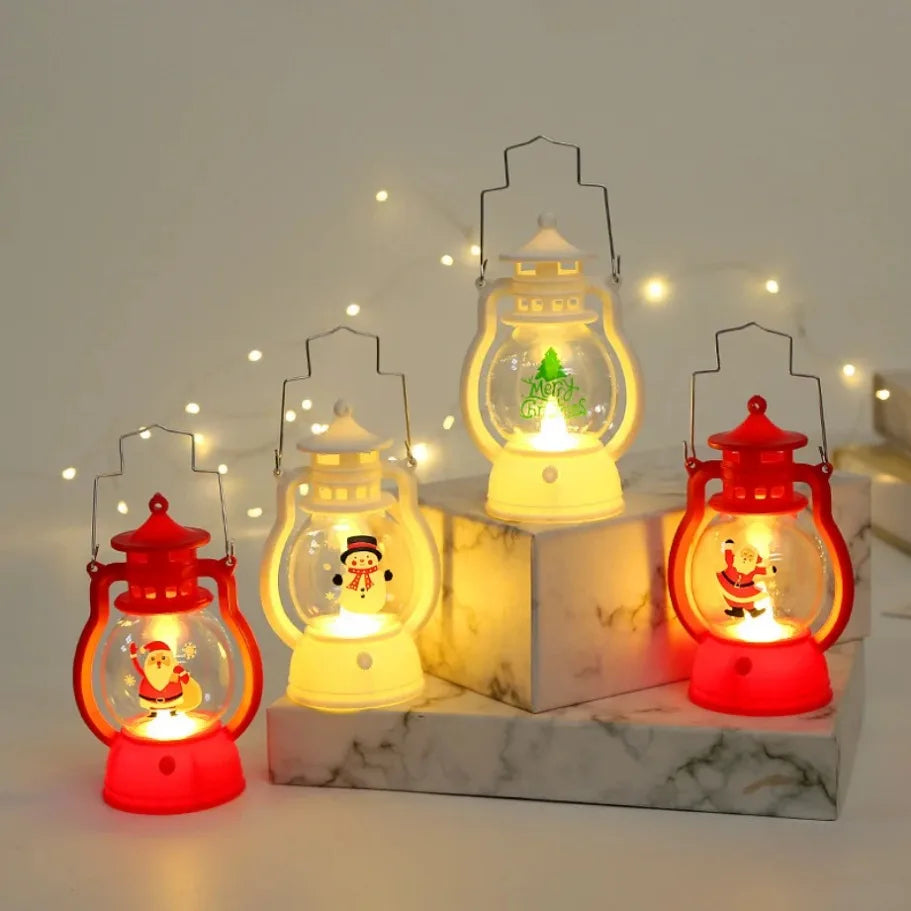 Christmas Ornaments LED Lantern Light Santa Claus Merry Christmas Decorations for Home 2024 Xmas Santa for Baby New Year Gift