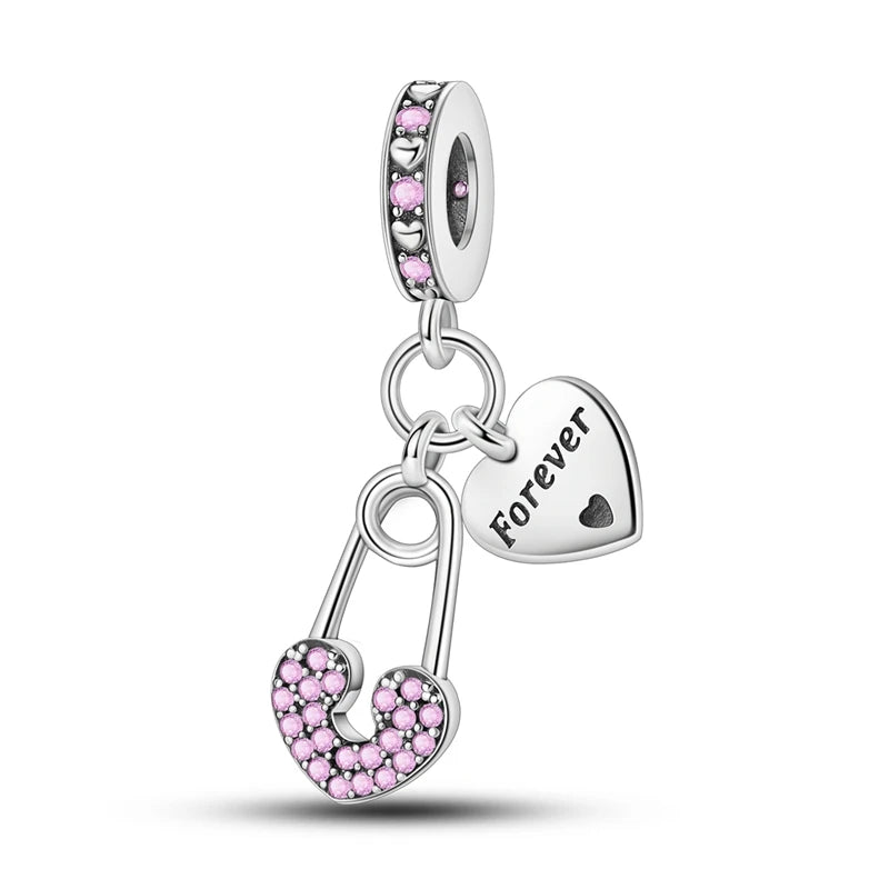 PAMELA 925 Sterling Silver Angel God Of Love Charms Wing Beads DIY For Original Pendant Bracelets Feather Jewelry For Women Gift