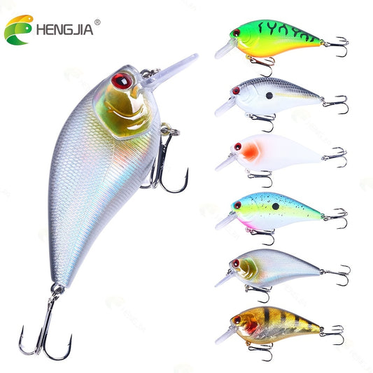 6pcs Shallow Diving Crankbait - Catch More Bass & Pike with Artificial Wobbler Hard Bait Fishing Lure!