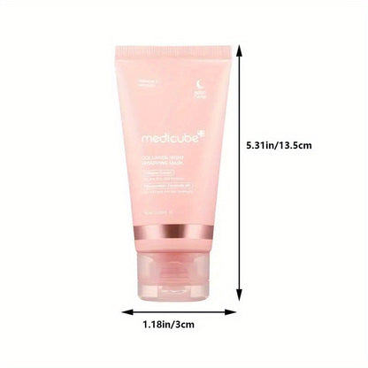 Medicube-Bio Collagen Overnight Mask with Brush - Elasticity and Moisturizing Care, Contains Collagen - Korean Skincare Product, 2.53oz