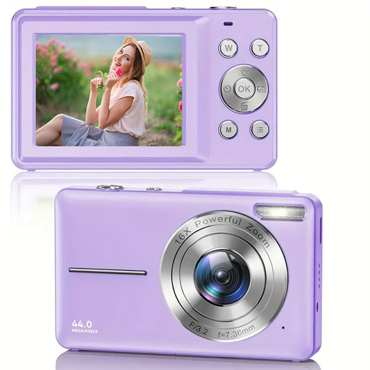 1080P HD Digital Camera 16x Digital Zoom Camera For Video Blogging 2.4-inch LCD Rechargeable Camera Photography Professional Camera With Support For Taking Pictures, Lnstant Camera, Vlogging Camera, Recording Videos And Webca