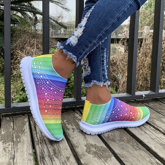 Women's Colorblock Mesh Platform Breathable Sneakers, Lightweight Lace Up Low Top Women's Shoes