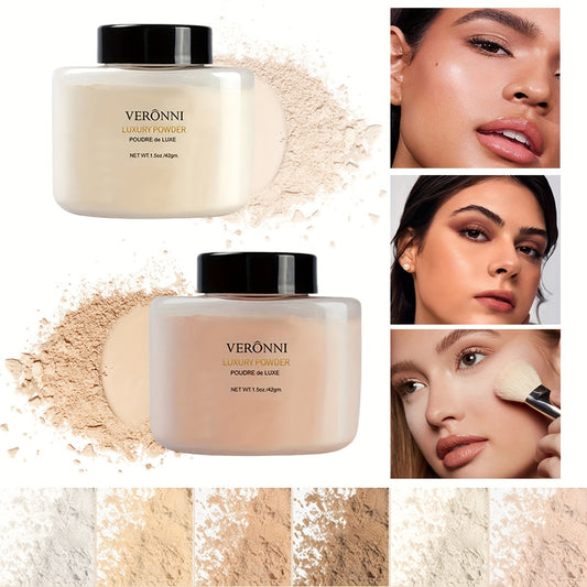 [4 Colos Long Lasting Setting Powder] 4 Colos Matte Finishing Makeup Loose Setting Powder Long Lasting Coverage Oil Control Face Makeup Cosmetics