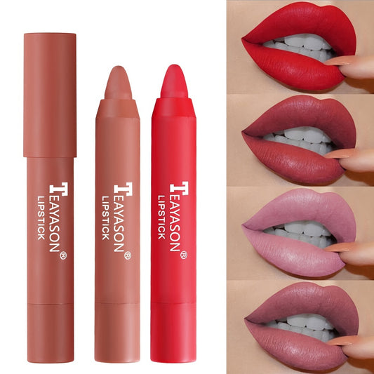 1 Sticks Set Matte Velvet Lipstick Pen Bean Paste Color Milk Tea Color Lipstick